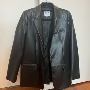 XS Leather Blazer